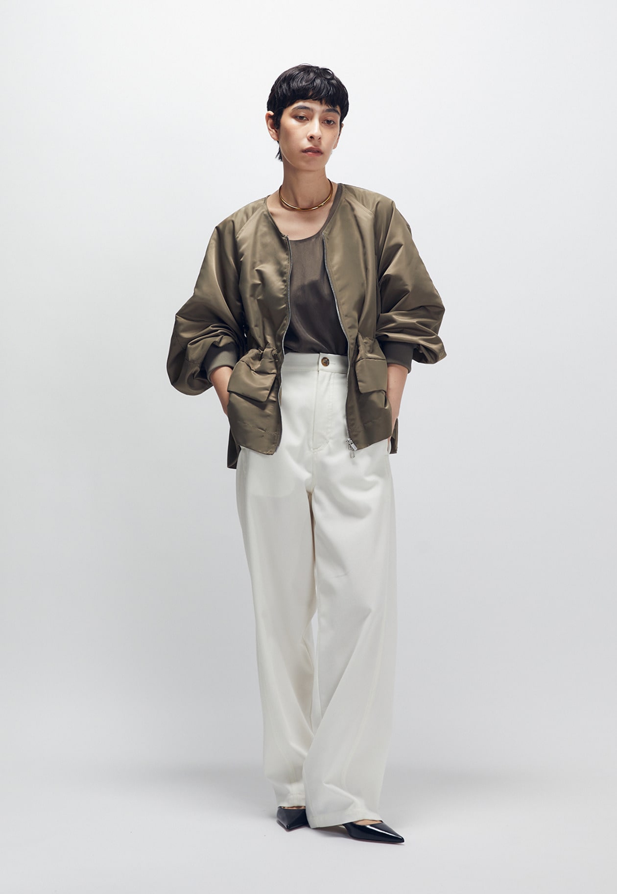 ナイロンサテンブルゾン】｜1er Arrondissement（プルミエ