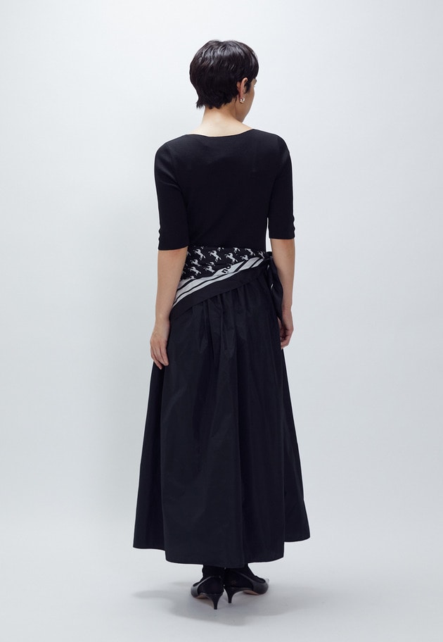 クールウール×タフタドッキングワンピース 詳細画像 Black 4