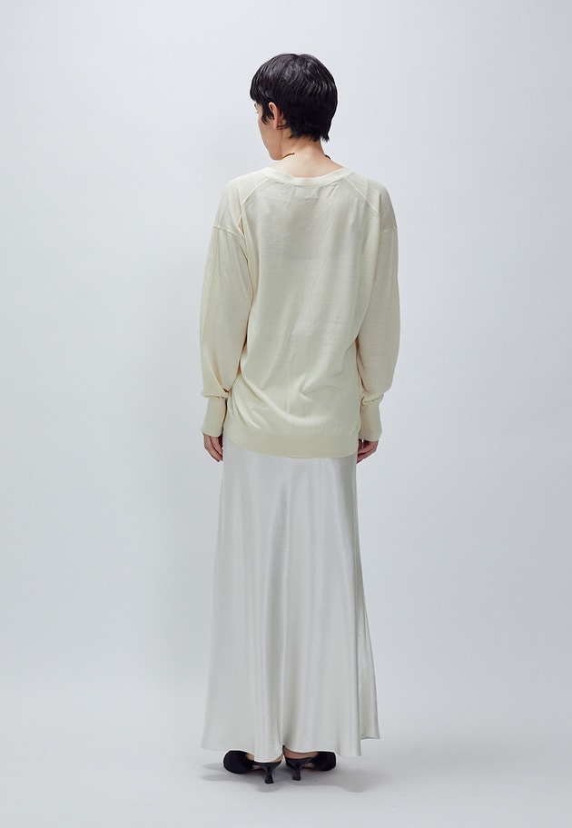 アセテートウールカーディガン 詳細画像 Cream 4