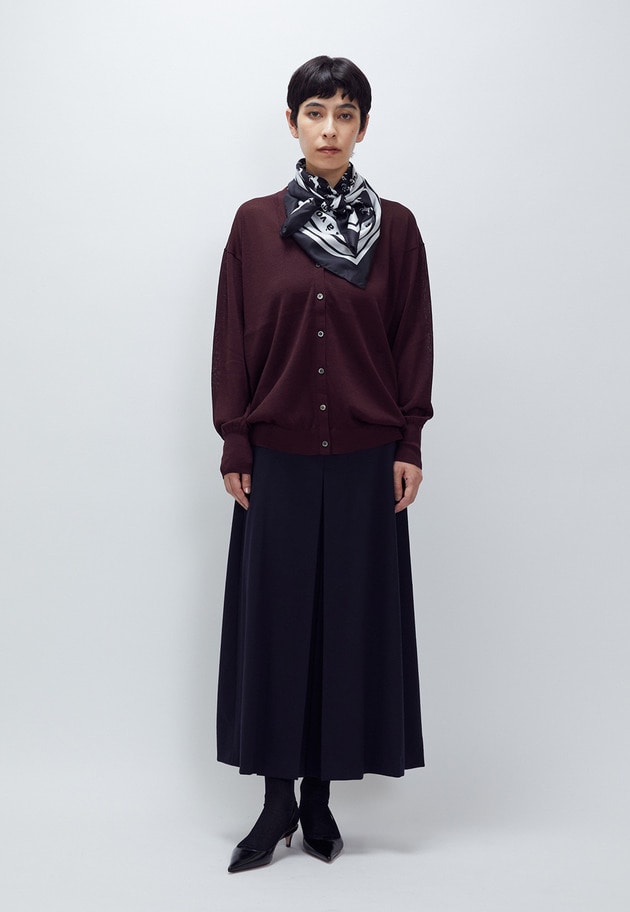 アセテートウールカーディガン 詳細画像 Bordeaux 3