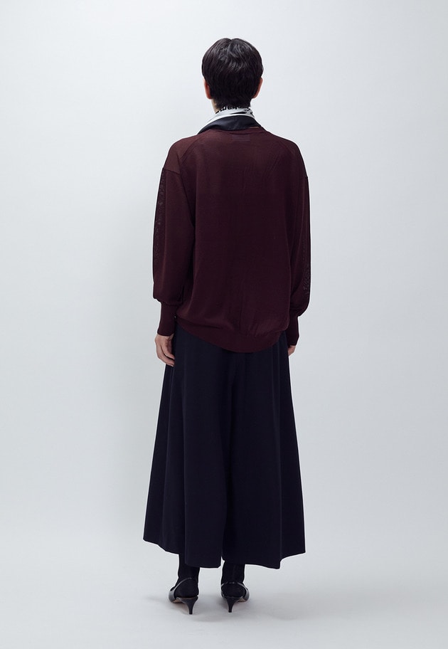 アセテートウールカーディガン 詳細画像 Bordeaux 4