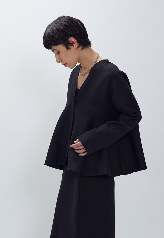 ペプラムカーディガン 詳細画像 Black 2