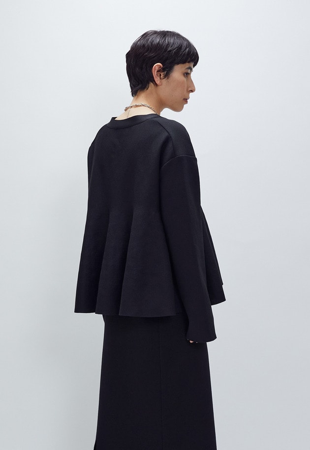 ペプラムカーディガン 詳細画像 Black 3