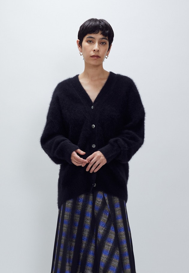 【リニューアル】FOXカシミアカーディガン 詳細画像 Black 7