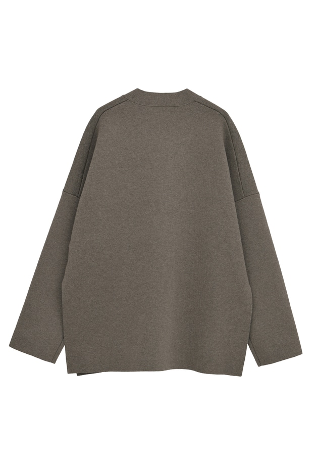 ウールコットンスムースニットカーディガン 詳細画像 Mocha 12