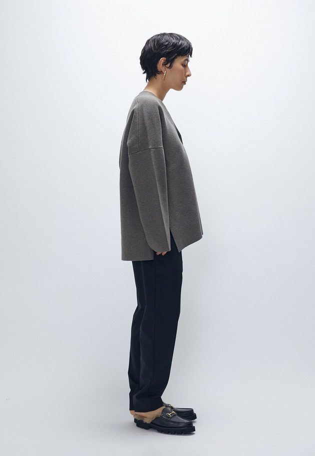 ウールコットンスムースニットカーディガン 詳細画像 Mocha 4