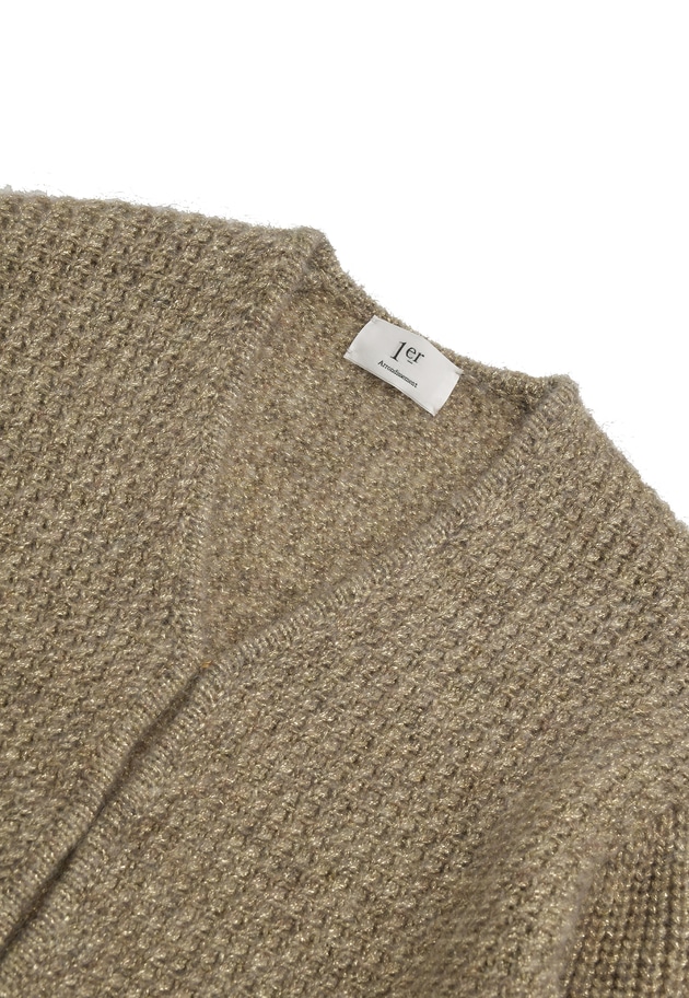 ラメモヘアリリヤーンボレロカーディガン 詳細画像 Gold 13