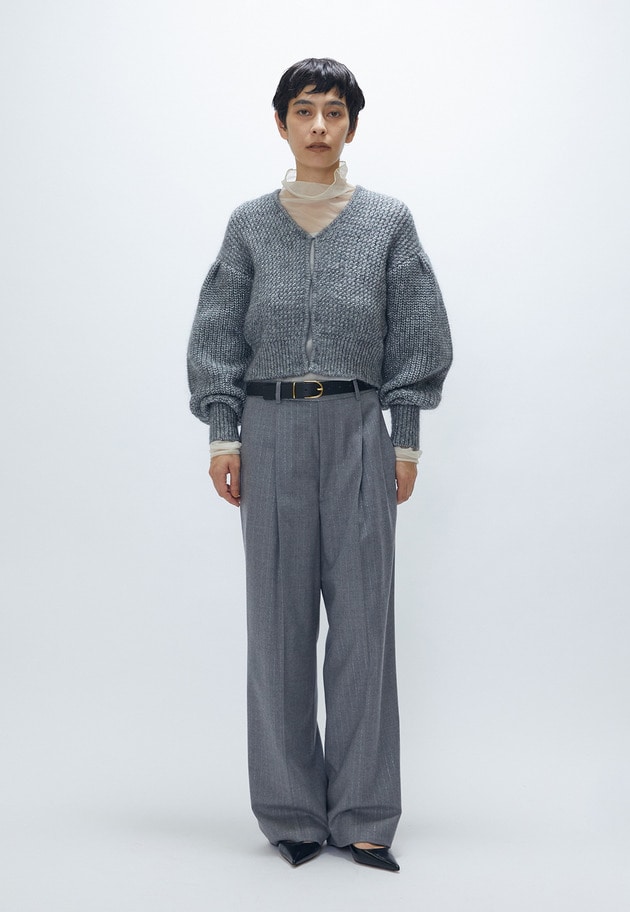 ラメモヘアリリヤーンボレロカーディガン 詳細画像 Silver 4