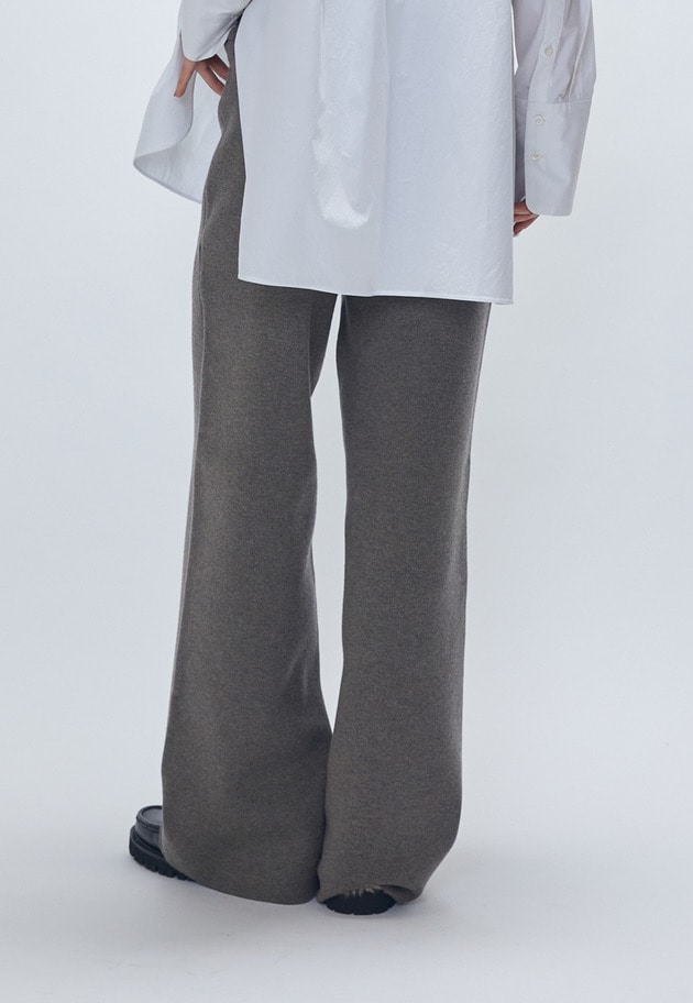 ウールコットンスムースニットパンツ 詳細画像 Mocha 3