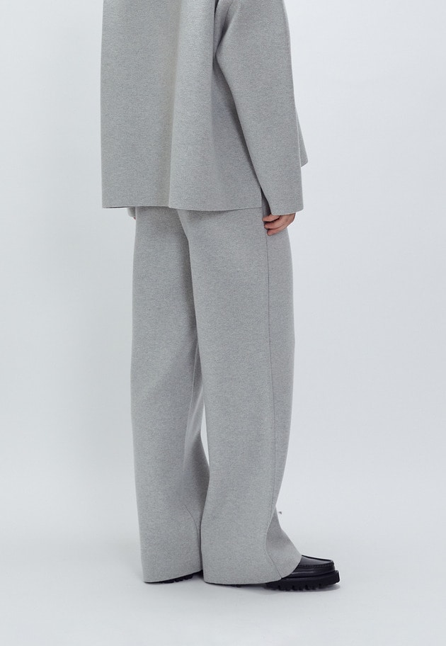 ウールコットンスムースニットパンツ 詳細画像 Light gray 3
