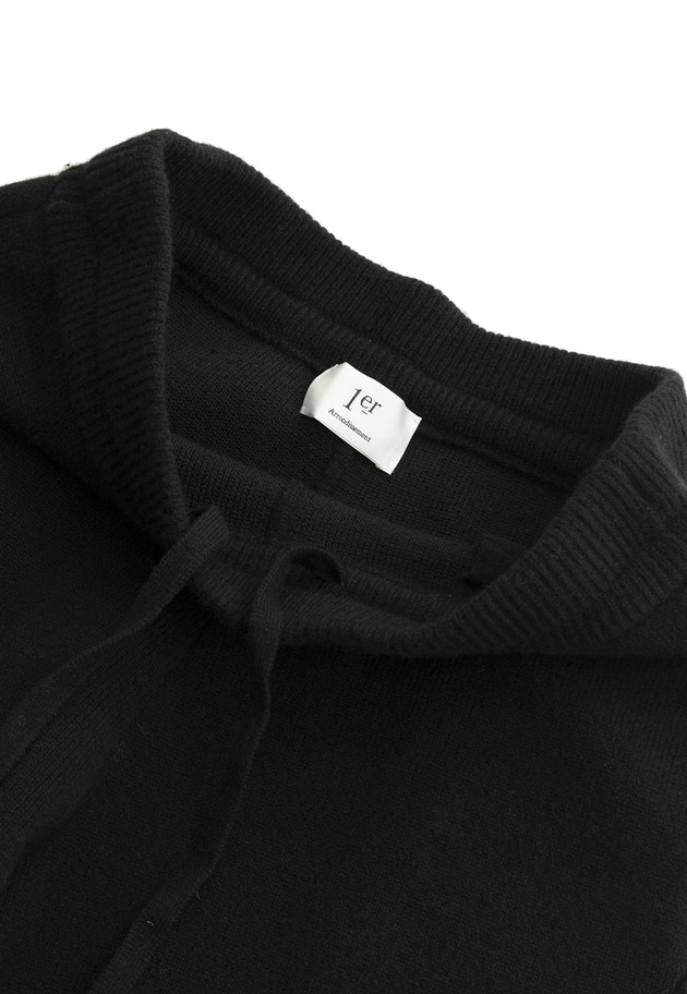 ウールカシミアダブルフェイスリブパンツ 詳細画像 Black 14