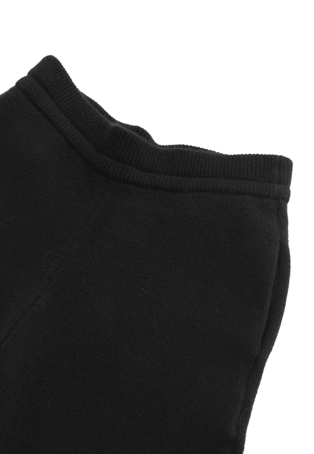 ウールカシミアダブルフェイスリブパンツ 詳細画像 Black 15