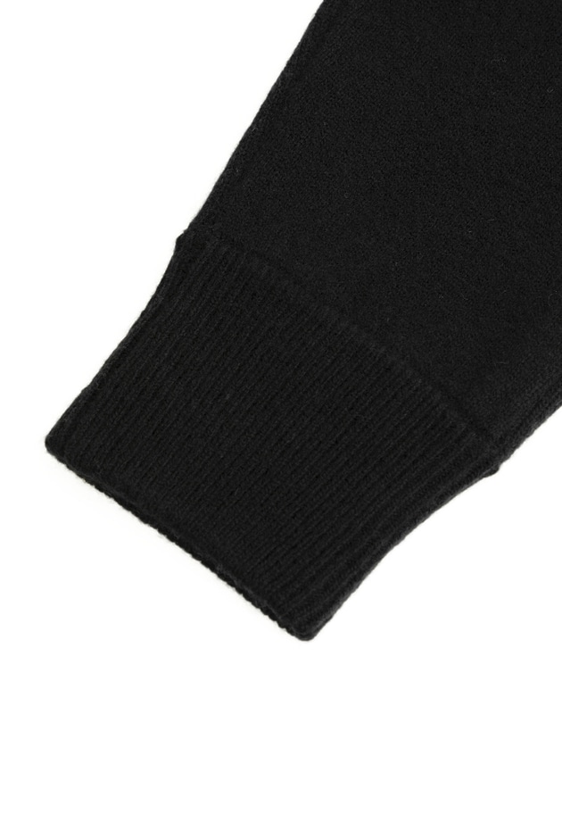 ウールカシミアダブルフェイスリブパンツ 詳細画像 Black 17