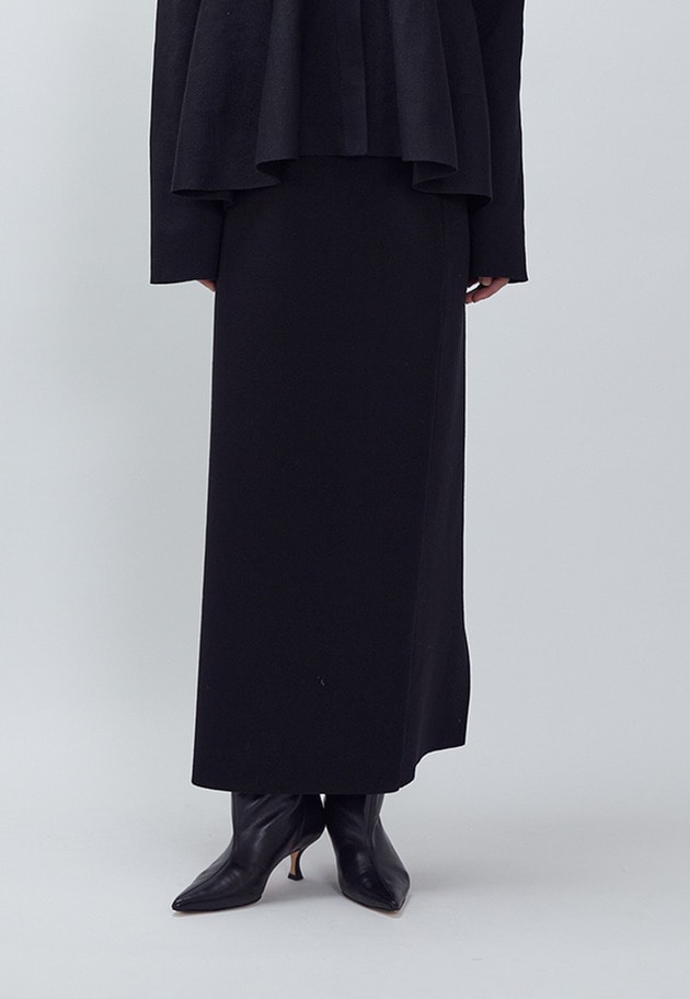 ニットタイトスカート 詳細画像 Black 2