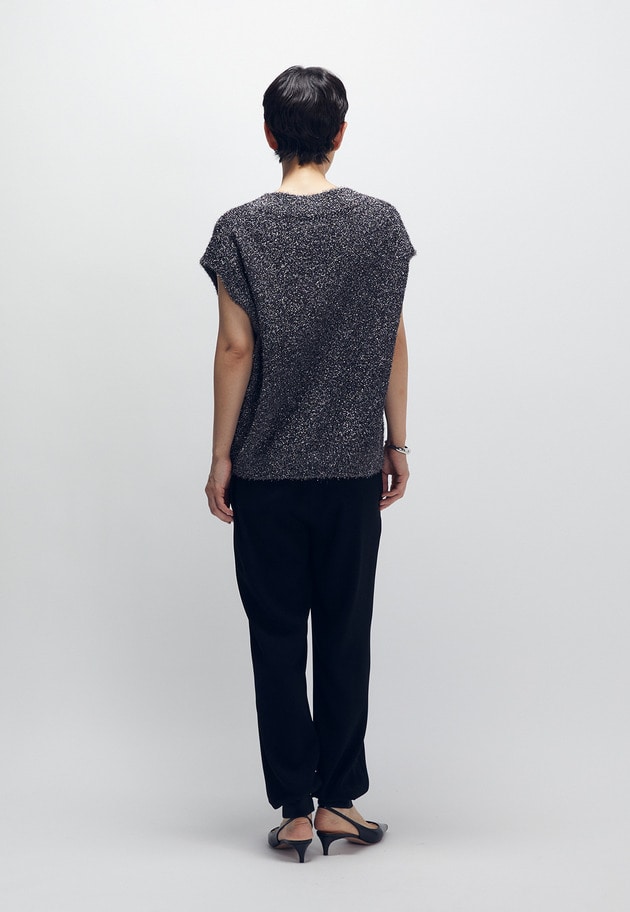 ラメモールニットジレ 詳細画像 Gray 4