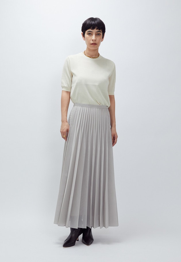 アセテートウールショートスリーブニット 詳細画像 Cream 3