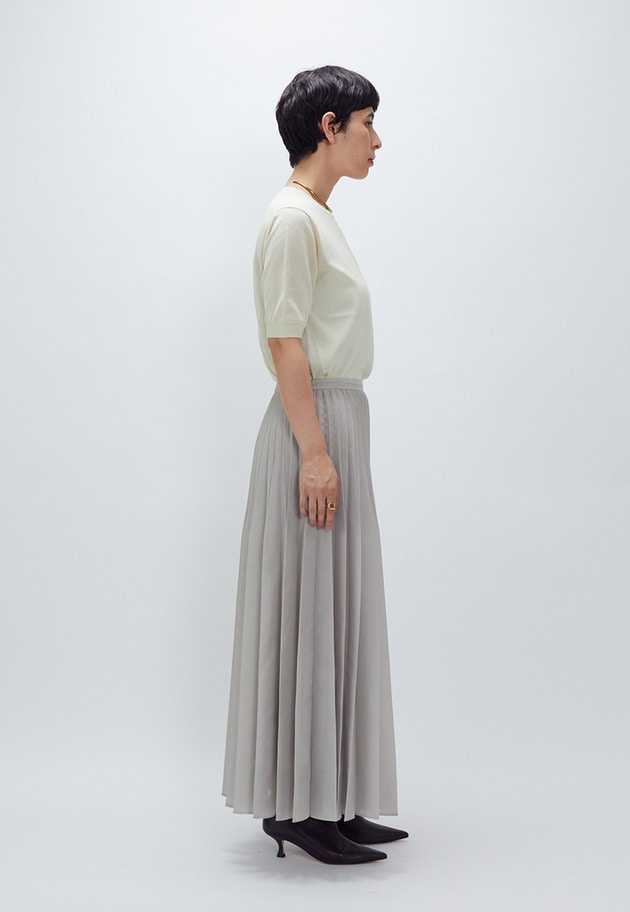 アセテートウールショートスリーブニット 詳細画像 Cream 4