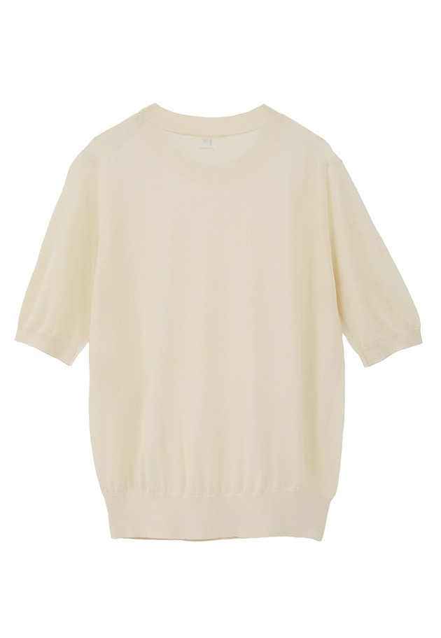 アセテートウールショートスリーブニット 詳細画像 Cream 7