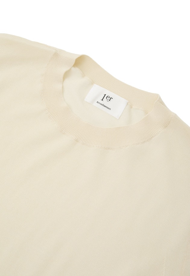 アセテートウールショートスリーブニット 詳細画像 Cream 8