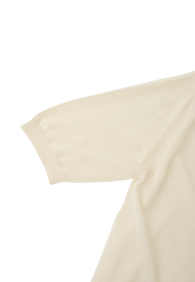 アセテートウールショートスリーブニット 詳細画像 Cream 9