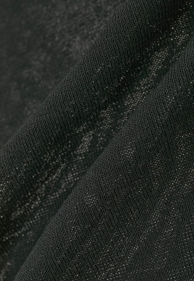 アセテートウールショートスリーブニット 詳細画像 Black 12