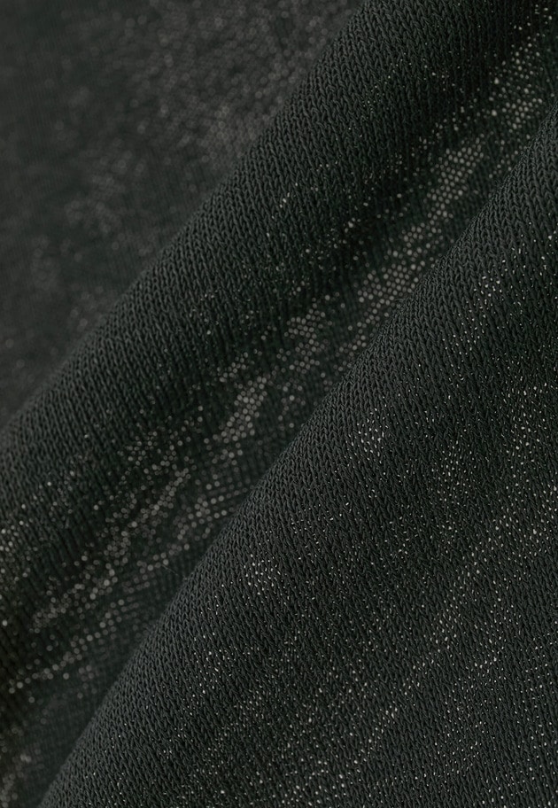 アセテートウールショートスリーブニット 詳細画像 Black 6