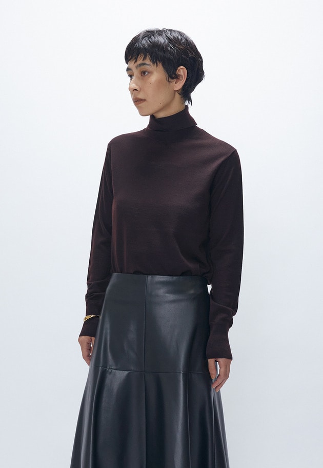 スーパーファインウールボトルネック 詳細画像 Bordeaux 2