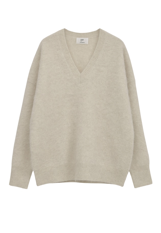 FOXカシミアVネックプルオーバー 詳細画像 Beige 11