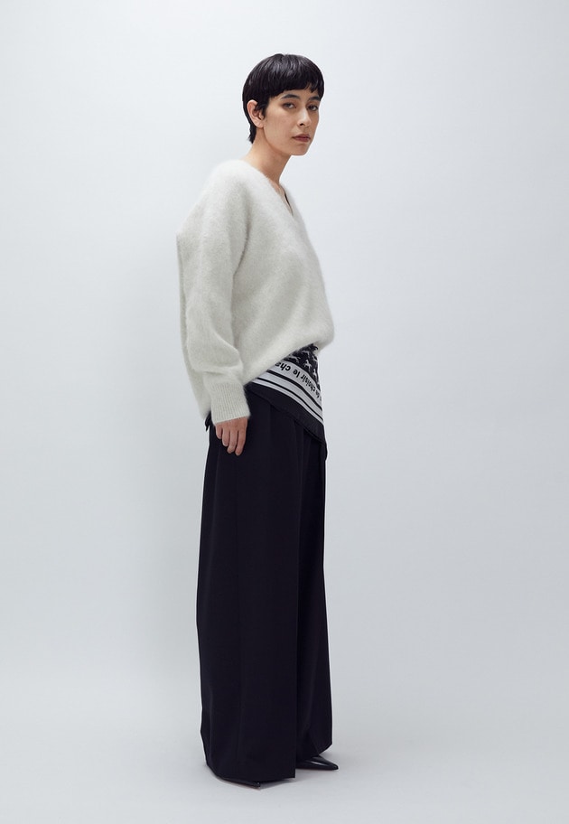 FOXカシミアVネックプルオーバー 詳細画像 Beige 6