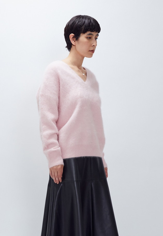 FOXカシミアVネックプルオーバー 詳細画像 Pink 2