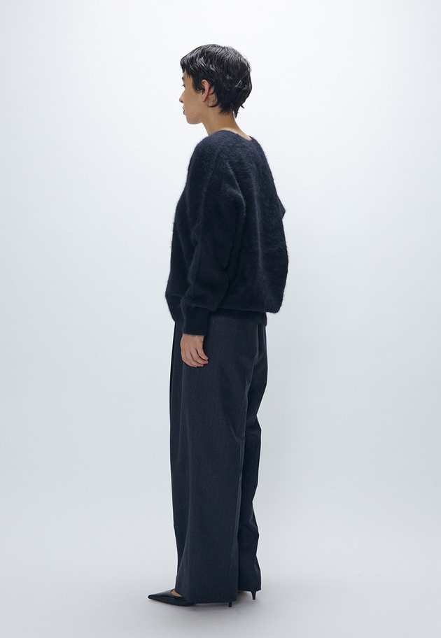 FOXカシミアVネックプルオーバー 詳細画像 Black 5