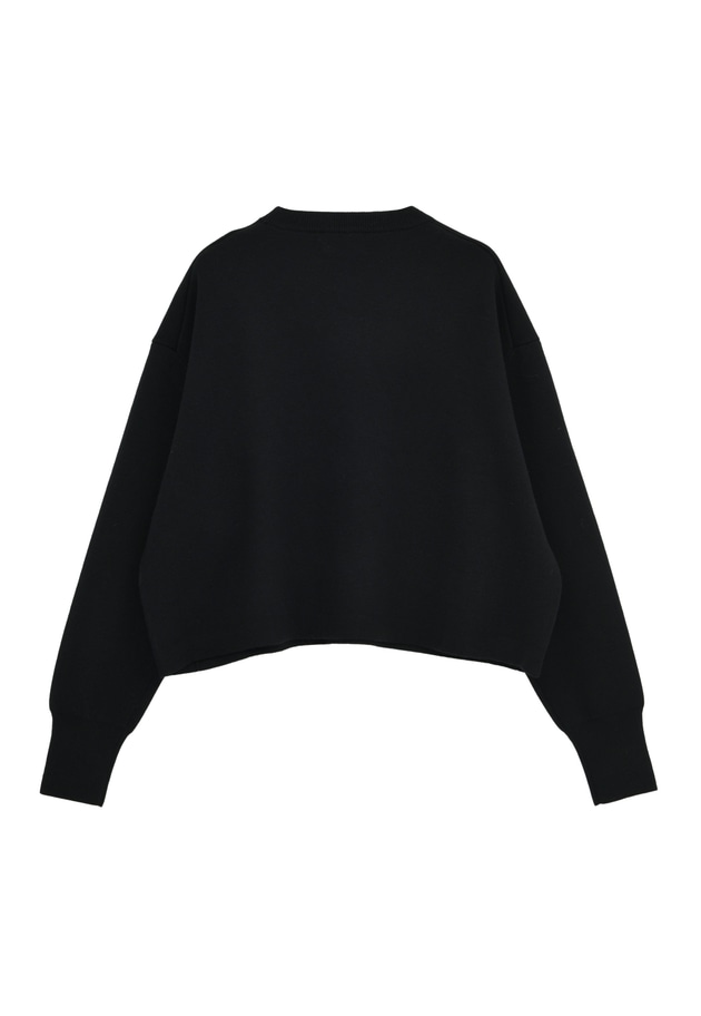 未使用 ブラック&ホワイト ☆ ウール ニット 半袖 プルオーバー １ 日本製 ボックスショートニットプルオーバー】｜1er Arrondissement