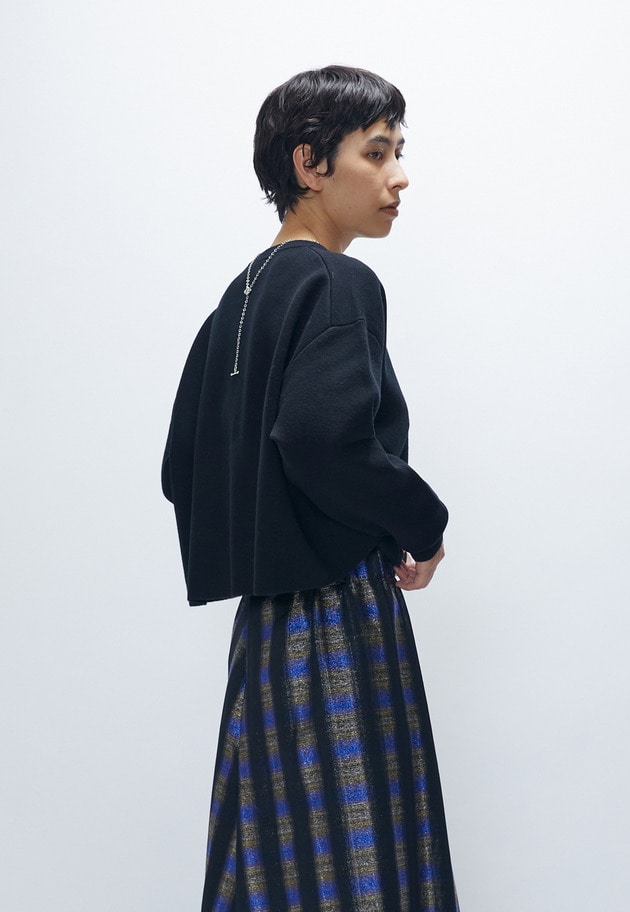 ボックスショートニットプルオーバー 詳細画像 Black 3