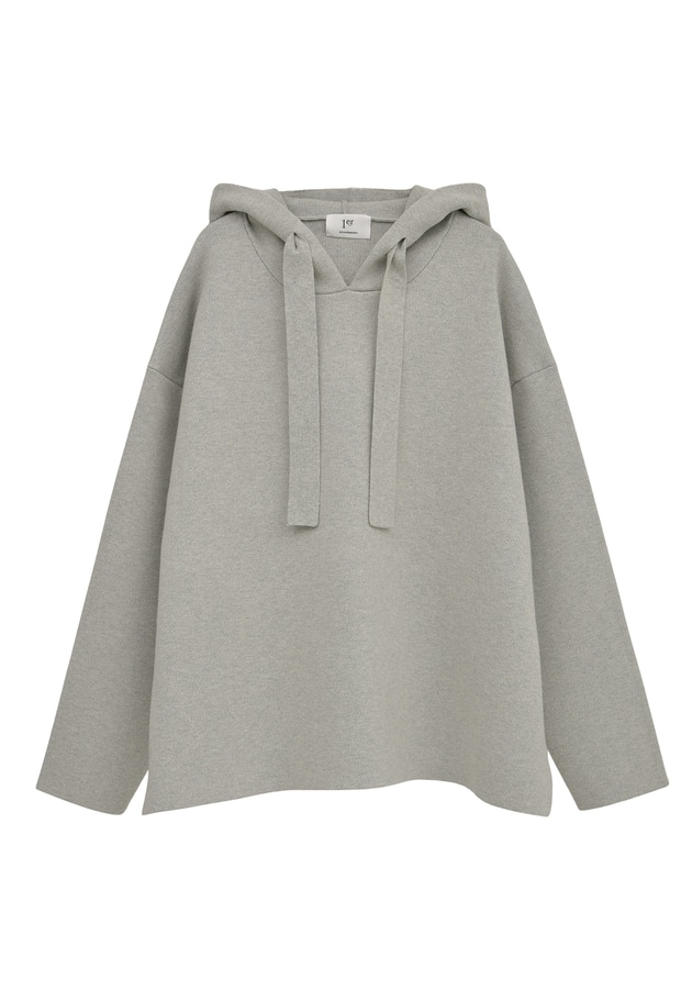 ウールコットンスムースニットフーディー 詳細画像 Light gray 11