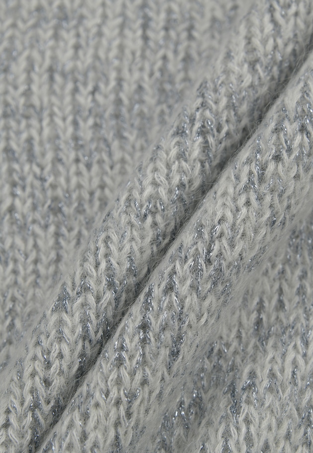 モヘアラメリリヤーンクルーネックニット 詳細画像 Gray 12