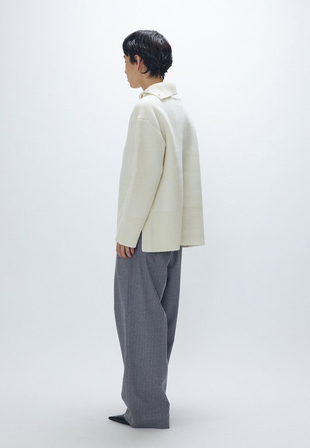 ウールカシミアダブルフェイスボトルネックニット 詳細画像 Offwhite 7