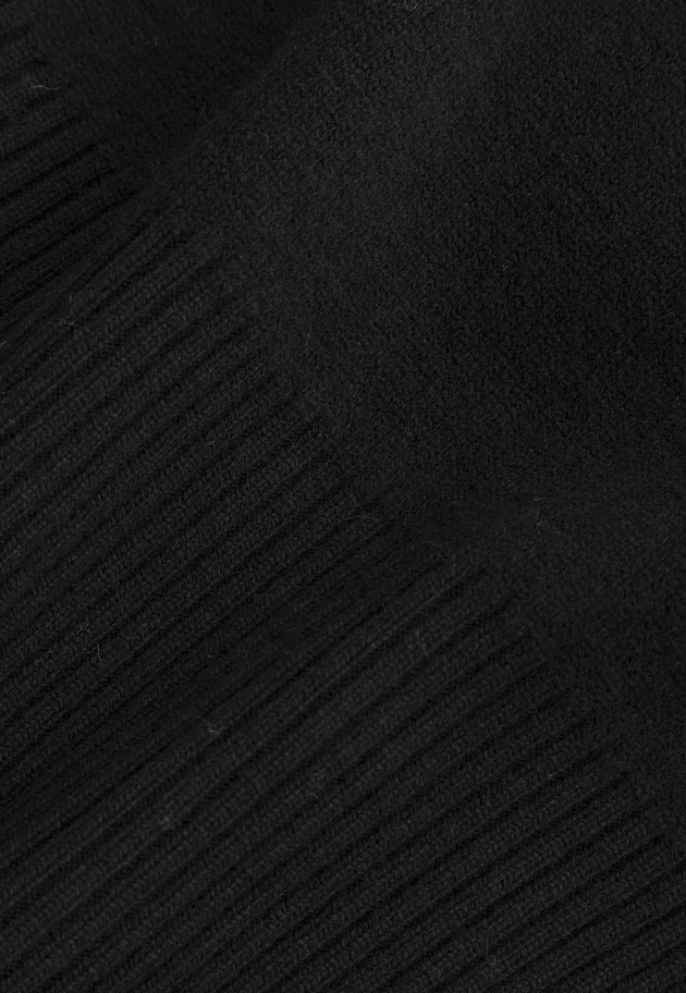 ウールカシミアダブルフェイスボトルネックニット 詳細画像 Black 12