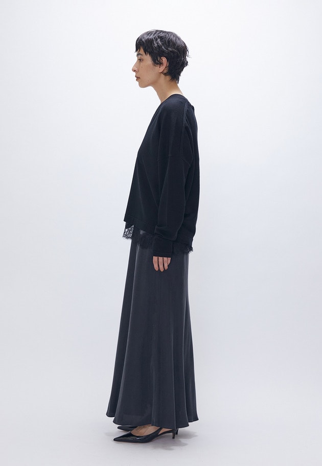 スーパーファインＶネックプルオーバー 詳細画像 Black 4