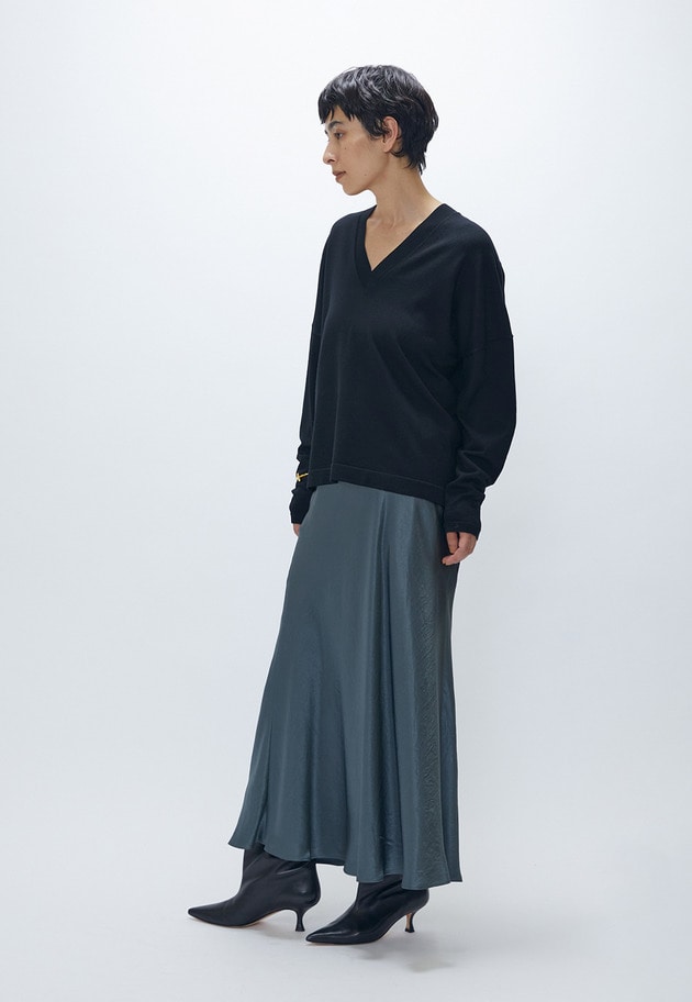 スーパーファインＶネックプルオーバー 詳細画像 Black 7