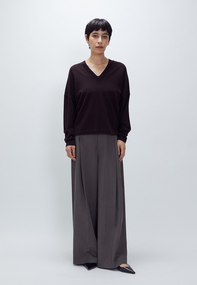 スーパーファインＶネックプルオーバー 詳細画像 Bordeaux 4