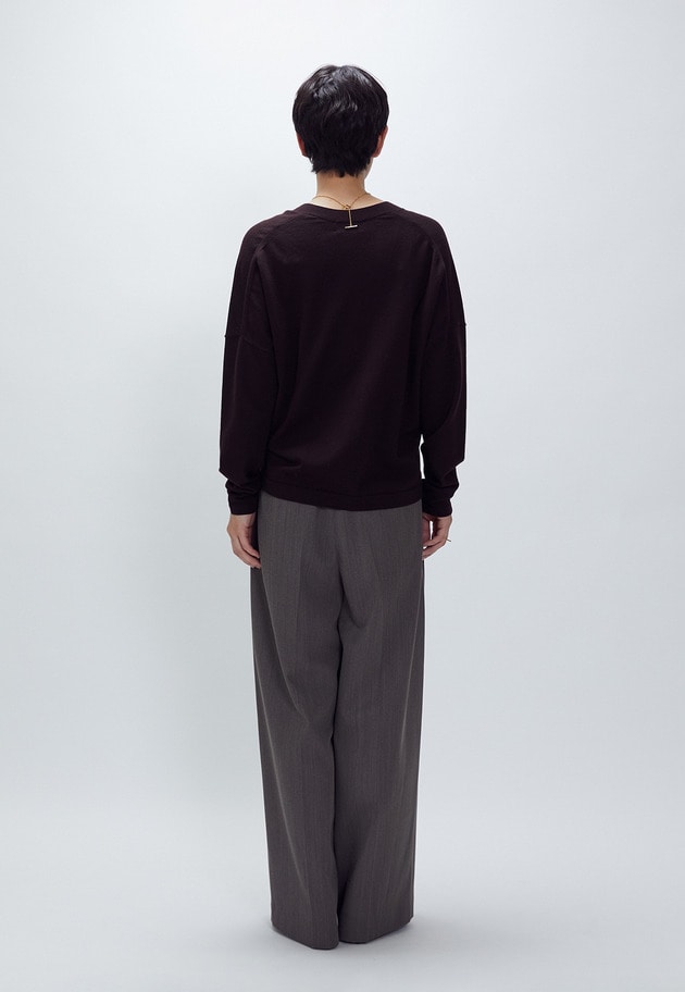 スーパーファインＶネックプルオーバー 詳細画像 Bordeaux 6