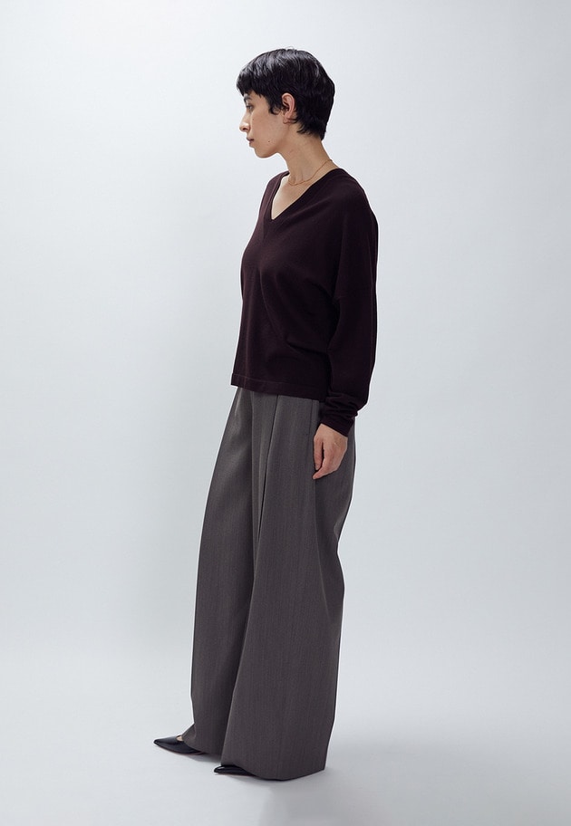 スーパーファインＶネックプルオーバー 詳細画像 Bordeaux 7
