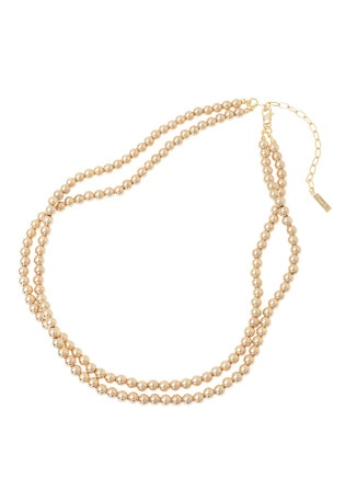 ＜Bijou R.I (ビジューアールアイ)＞別注メタリックパールダブルネックレス