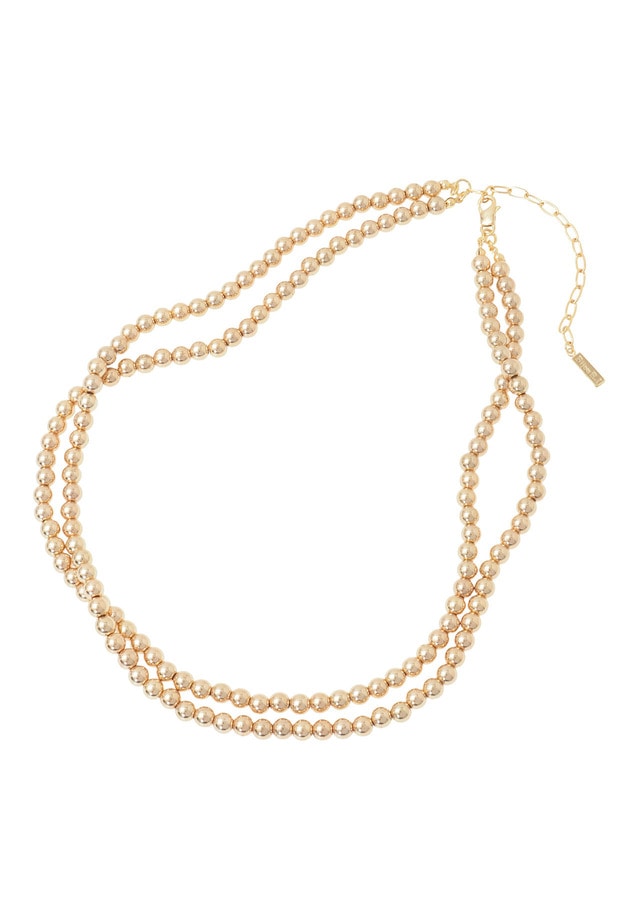 ＜Bijou R.I (ビジューアールアイ)＞別注メタリックパールダブルネックレス 詳細画像 Gold 1