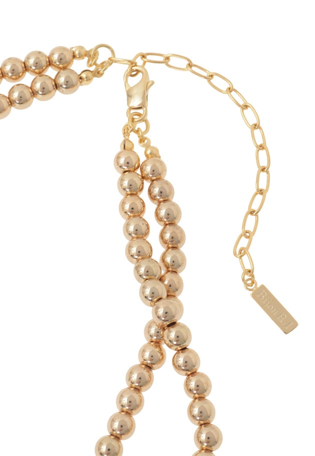 ＜Bijou R.I (ビジューアールアイ)＞別注メタリックパールダブルネックレス 詳細画像 Gold 2