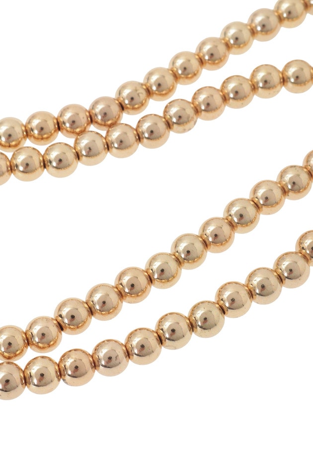 ＜Bijou R.I (ビジューアールアイ)＞別注メタリックパールダブルネックレス 詳細画像 Gold 3