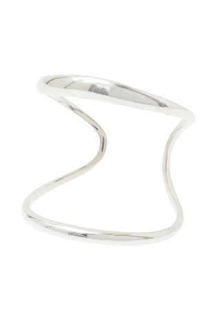 ＜JAMIRAY（ジャミレイ）＞“LINE SCULPT”バングル（シルバー）