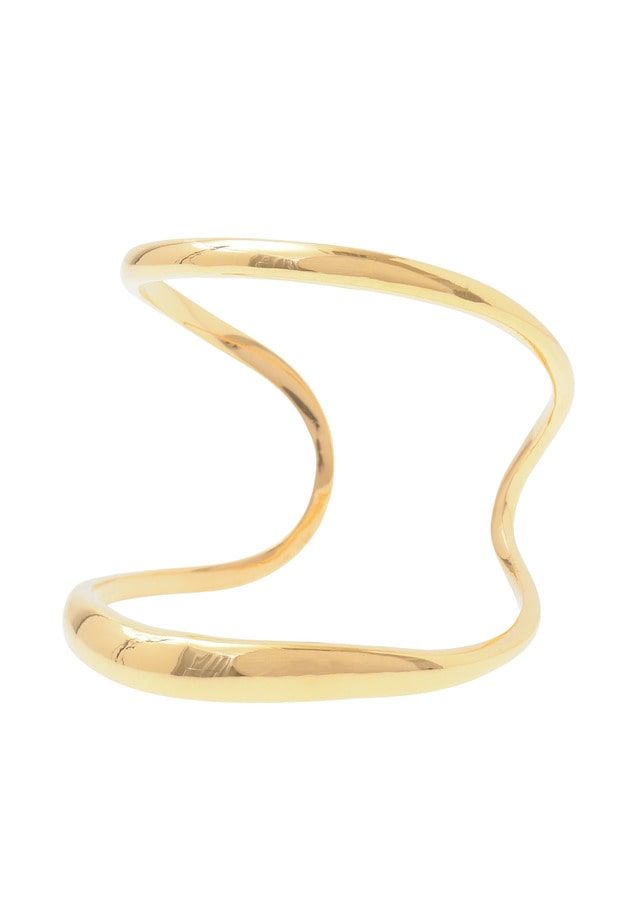 ＜JAMIRAY（ジャミレイ）＞“LINE SCULPT”バングル（ゴールド） 詳細画像 Gold 1