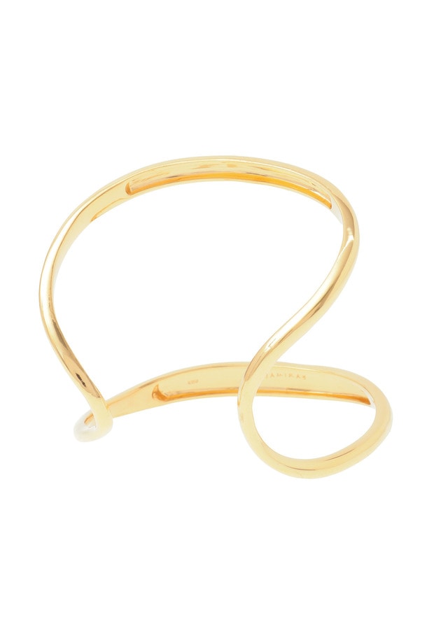 ＜JAMIRAY（ジャミレイ）＞“LINE SCULPT”バングル（ゴールド） 詳細画像 Gold 2
