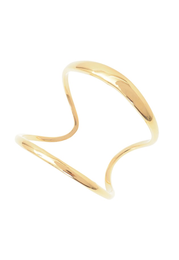＜JAMIRAY（ジャミレイ）＞“LINE SCULPT”バングル（ゴールド） 詳細画像 Gold 3